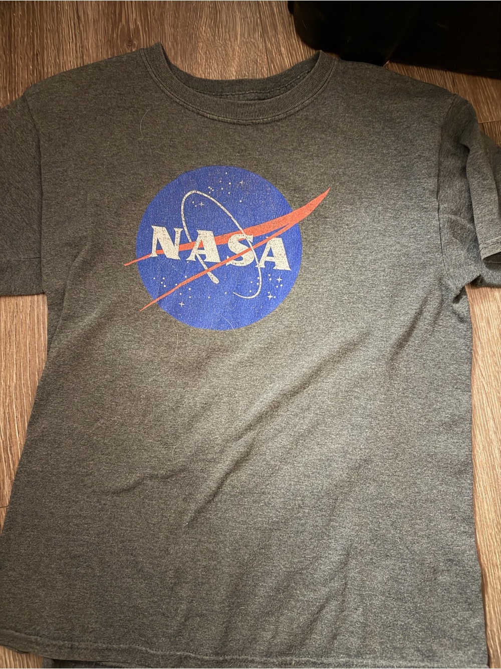 Rock & Republic Kids NASA Graphic Tee - Gray with Blue & Red Logo
